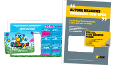 Flyer + Fridge Magnet Attached